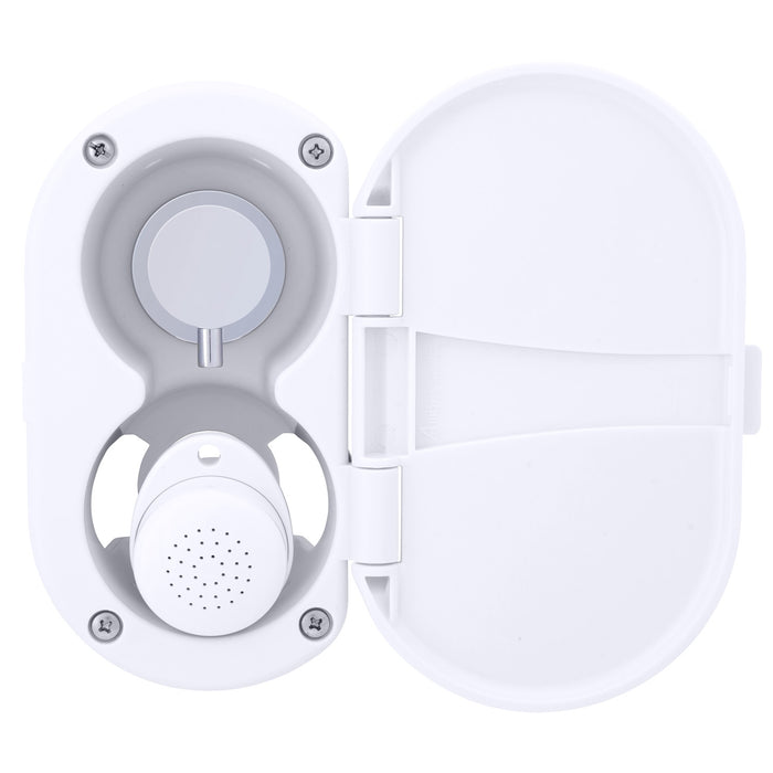 Ambassador Marine 136-1700-AW Aidack- Transom Shower (Hot/Cold Mixer), Arctic White Cup & Lid, Small Arctic White Sprayer, 6' White Rubber Hose, Chrome Aidack Handle