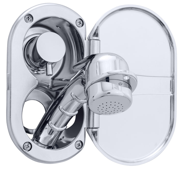 Ambassador Marine 136-1700-CP Aidack- Transom Shower (Hot/Cold Mixer), Chrome Cup & Lid, Small Chrome Sprayer, 6' Black Rubber Hose, Chrome Aidack Handle