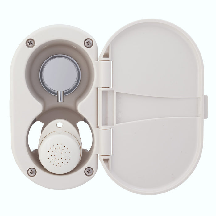 Ambassador Marine 136-1700-WH Aidack- Transom Shower (Hot/Cold Mixer), Warm White Cup & Lid, Small Warm White Sprayer, 6' White Rubber Hose, Chrome Aidack Handle