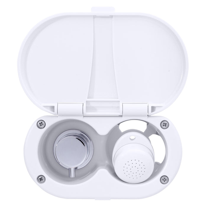Ambassador Marine 136-1707-AW Aidack- Transom Shower (Hot/Cold Mixer), Arctic White Cup & Lid, Small Arctic White Sprayer, 10' White Rubber Hose, Chrome Aidack Handle