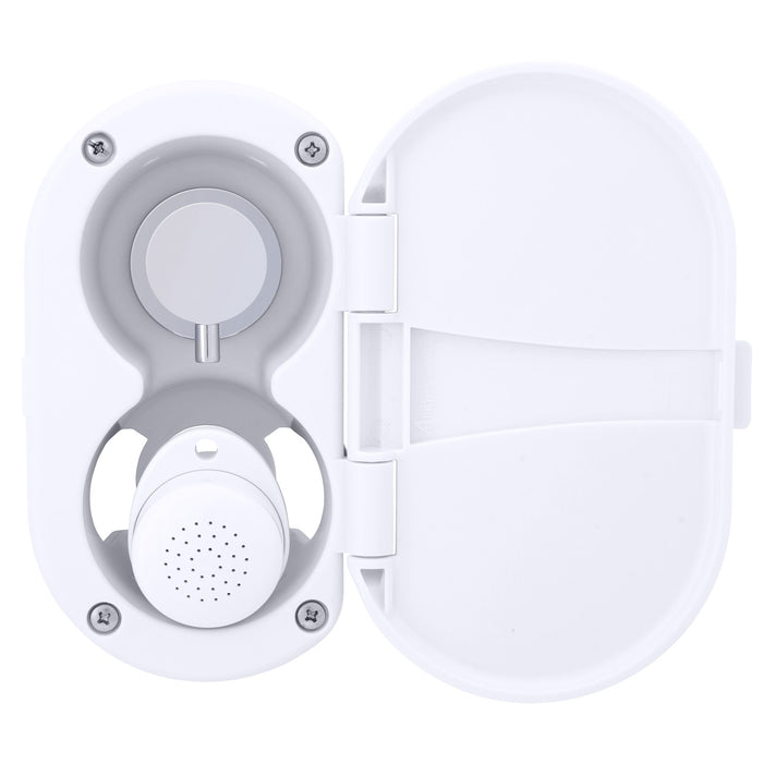 Ambassador Marine 136-1707-AW Aidack- Transom Shower (Hot/Cold Mixer), Arctic White Cup & Lid, Small Arctic White Sprayer, 10' White Rubber Hose, Chrome Aidack Handle