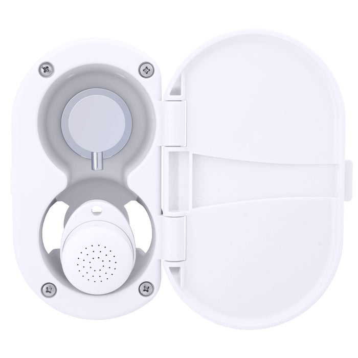Ambassador Marine 136-1708-AW Aidack- Transom Shower (Hot/Cold Mixer), Arctic White Cup & Lid, Small Arctic White Sprayer, 6' Stainless Steel Hose, Chrome Aidack Handle