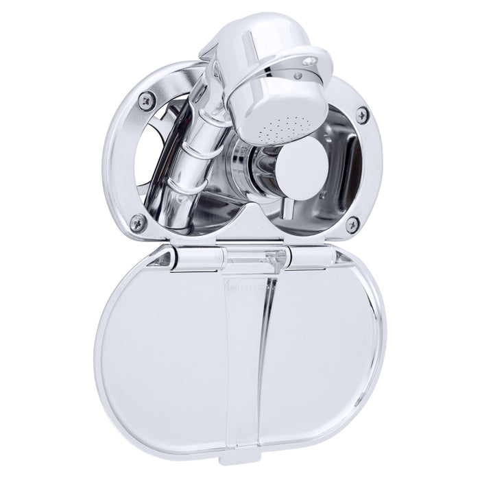 Ambassador Marine 136-1708-CP Aidack- Transom Shower (Hot/Cold Mixer), Chrome Cup & Lid, Small Chrome Sprayer, 6' Stainless Steel Hose, Chrome Aidack Handle