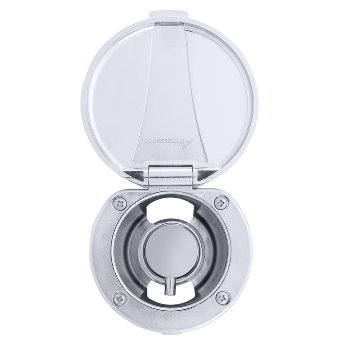 Ambassador Marine 136-1711-CP Aidack- Recessed Control Valve (Hot/Cold Mixer), Chrome Cup & Lid, Chrome Aidack Handle