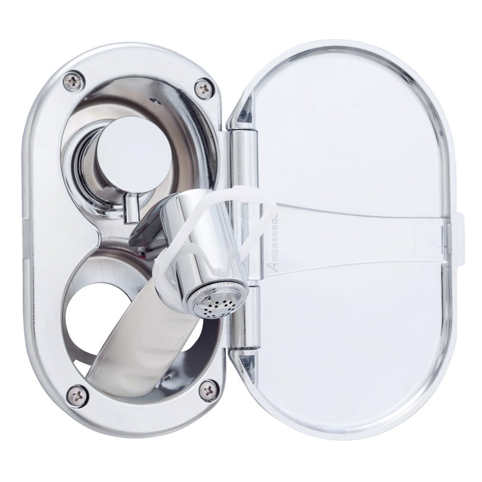 Ambassador Marine 136-1716-CW Aidack- Transom Shower (Hot/Cold Mixer), Chrome Cup & Lid, Hammer-Head Warm White Sprayer, 6' Stainless Steel Hose, Chrome Aidack Handle