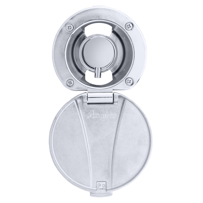 Ambassador Marine 136-1741-CP Aidack- Recessed Control Valve (Hot/Cold Mixer), Chrome Cup with Stainless Steel Lid, Chrome Aidack Handle