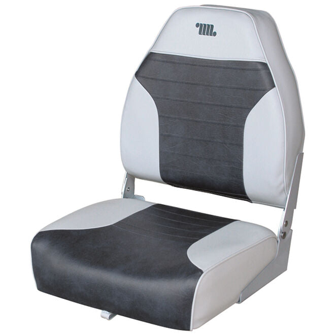Wise Seats 8WD588PLS-664 Wise Mid Back Fishing Seat, Gray/Charcoal