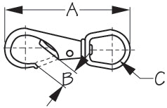 Sea-Dog Ojo giratorio Barco Snap 9/16" Ojo Latón