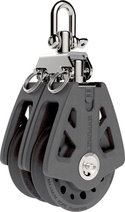 Lewmar 29925009BK Synchro Double Block 50 mm (2") with Locking Swivel Head