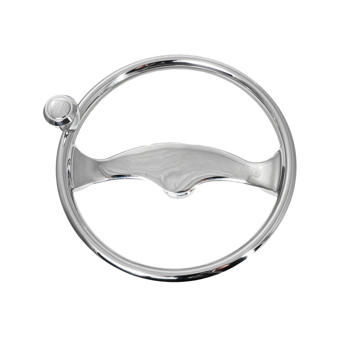 13" Stainless Steel Bluewater Steering Wheel w/ Deluxe Knob
