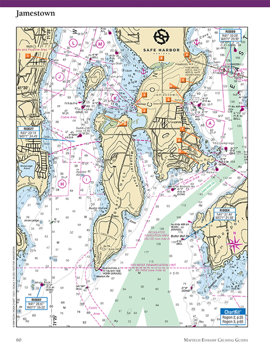 Guía de cruceros Maptech Embassy Costa de Nueva Inglaterra
