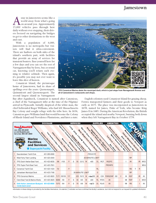 Guía de cruceros Maptech Embassy Costa de Nueva Inglaterra