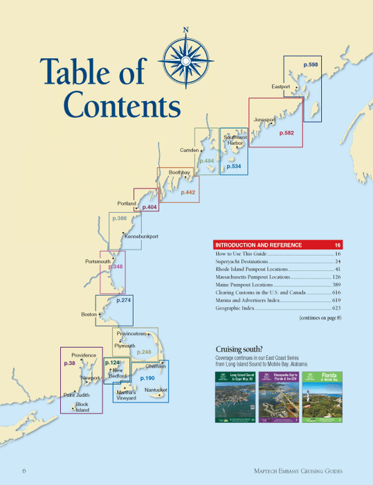 Guía de cruceros Maptech Embassy Costa de Nueva Inglaterra