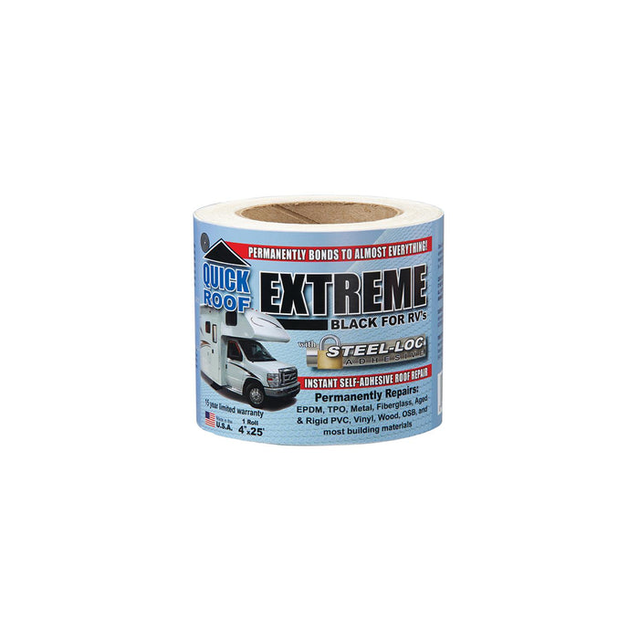 Cofair Products B-UBE425 Quick Roof™ Extreme w/Steel-Loc, 4" x 25', Black
