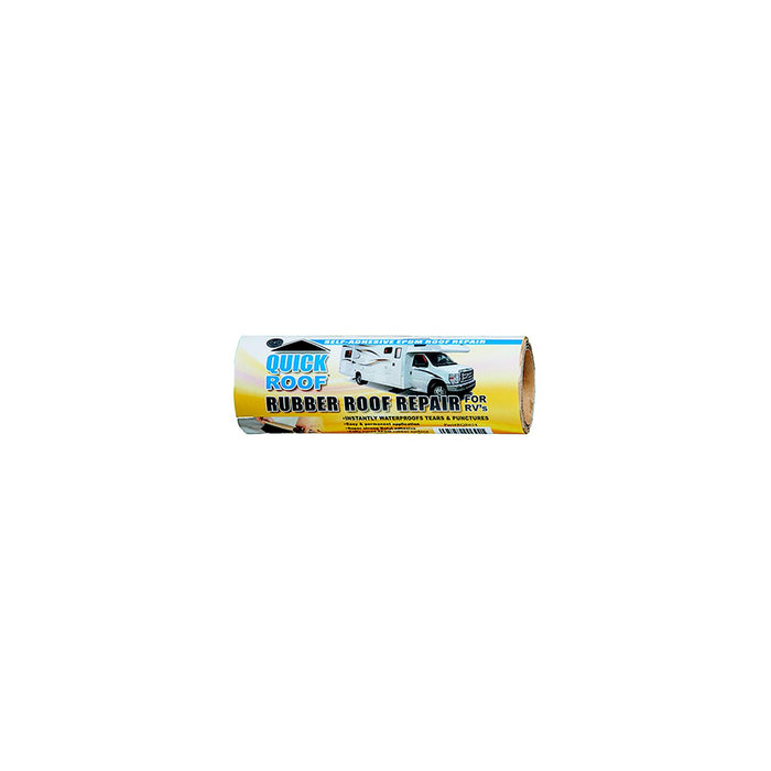 Cofair Products RQR624 Quick Roof Instant Waterproofing for Rubber Roofs, Black Adhesive/White EPDM, 6" x 24"