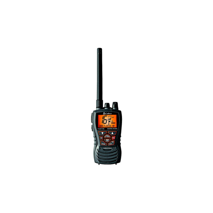 Cobra Electronics MRHH350FLT 6 Watt Floating Handheld VHF Marine Radio, Black