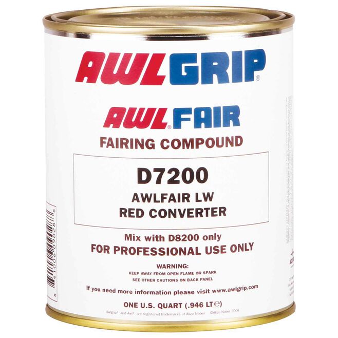 Awlgrip OD7200/1QTUS Awlfair LW Trowelable Fairing Compound Standard Converter, Red Qt.