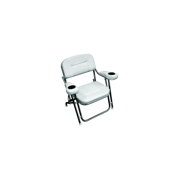 Wise Seats 3367-784 Wise Deluxe Offshore Folding Deck Chair, Brite White
