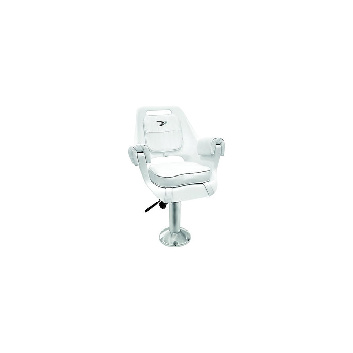 Wise Seats 8WD007-710 Wise Deluxe Pilot Chair w/Padded Arm Rests & Cushions, White