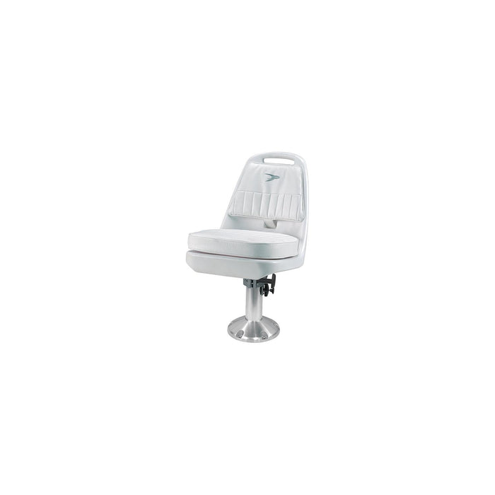 Wise 8WD013-7-710 Standard Pilot Chair Package, White, includes Cushions, Mounting Plate, Pedestal, Spider