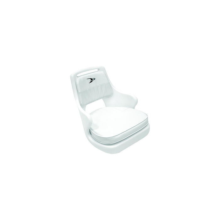 Wise Seats 8WD015-3-710 Wise Standard Pilot Chair Package w/ Chair, Cushion Set & Mount Plate White