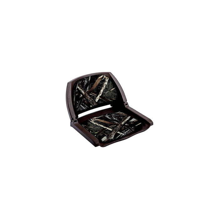 Wise Seats 8WD139CLS-B-733 Wise Deluxe Molded Plastic Fold-Down Seat w/Cushions, Advantage Max5/Brown Shell
