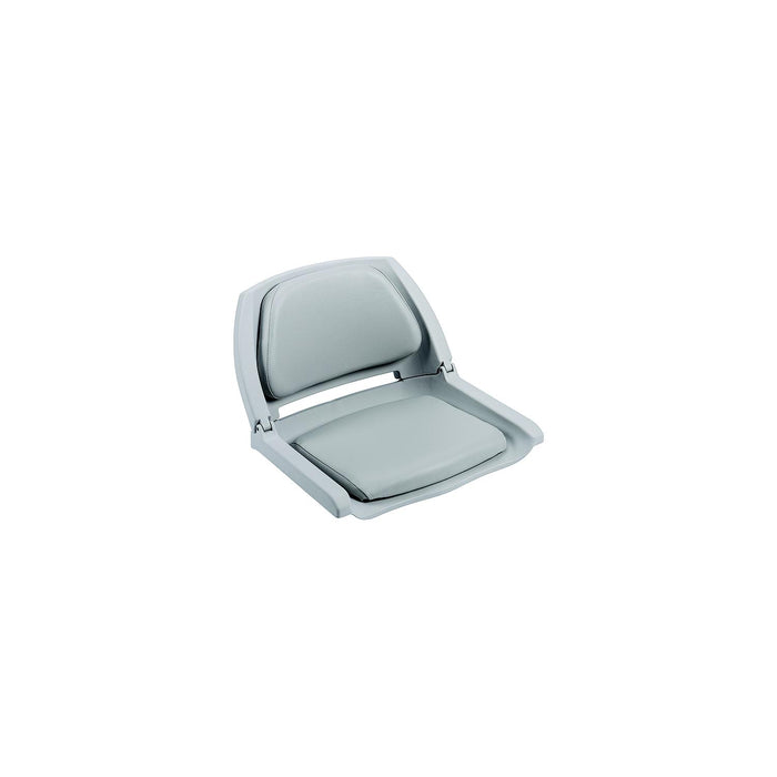Wise Seats 8WD139LS-717 Wise Deluxe Molded Plastic Fold-Down Seat w/Cushions, Gray/Gray
