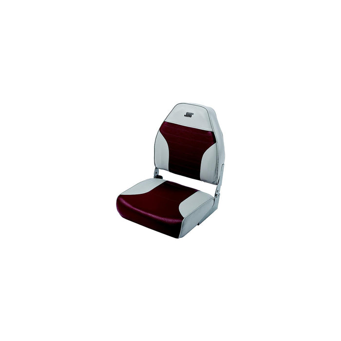 Wise Seats 8WD588PLS-661 Wise Mid Back Fishing Seat, Grey/Red
