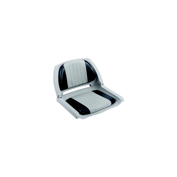 Wise Seats WD139LS012 Wise Deluxe Molded Plastic Fold-Down Seat w/Cushions, Gray/ Charcoal Cushion