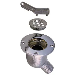 Perko 0142002CHR Cockpit Scupper with Ckeck Ball 3 3/4