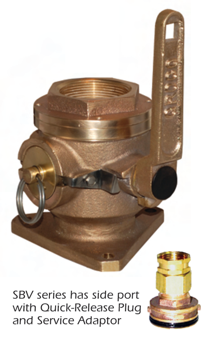 Groco SBV-1500-P 1-1/2" Safety Seacock w/1-1/4" Side Port
