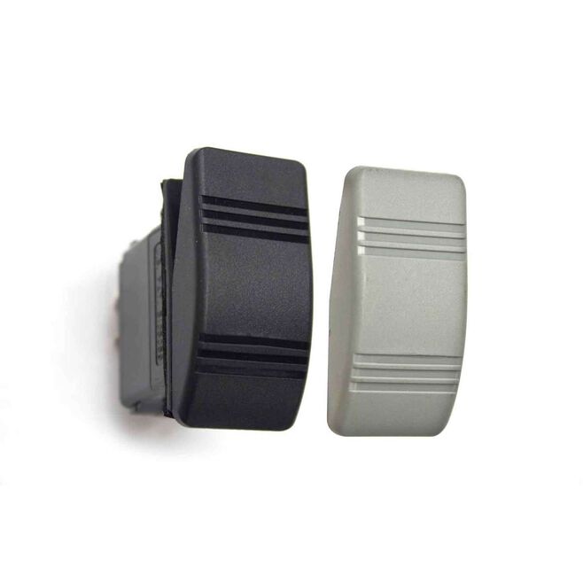 Sierra RK19680TP Contura III Non-Illuminated Weather Resistant Rocker Switch, On/Off, Black & Gray