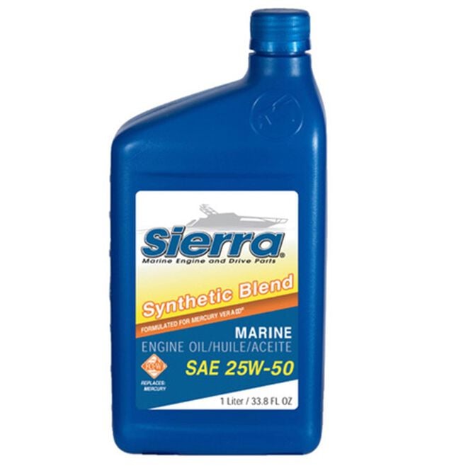 Sierra 18-9552-8 25W50 FCW 4-Cycle Outboard Synthetic Blend Oil, 1L