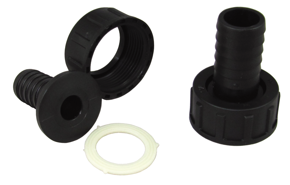 Scandvik 10304P 3/4" Hose Barb Adapter Fits 1-1/4" Threaded Drain w/ 3/4" Hose, Barb Outlet