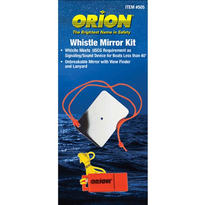 Orion 505 Safety Whistle with Mirror Combo