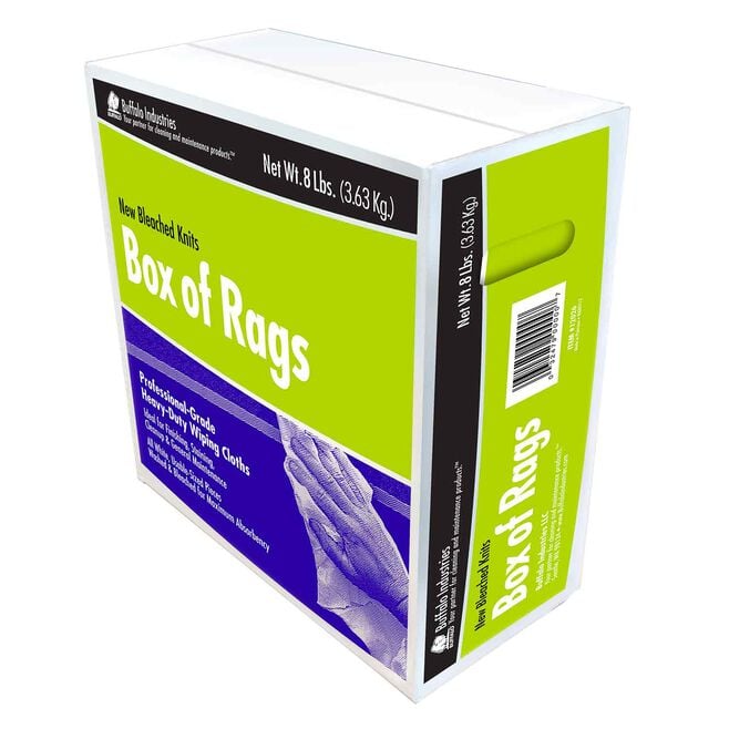 Buffalo Rags 12026 New Bleached White Knit Wipers