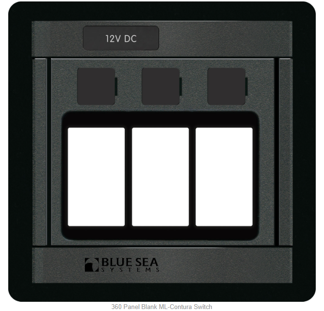 Blue Sea 1520 360 Panel Blank ML-Contura Switch