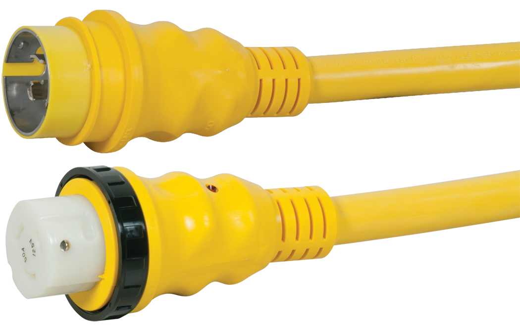 Marinco 6153SPP-25 50 Amp 125V Standard ShorePower Cordset, Yellow
