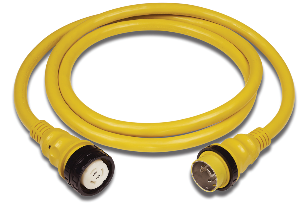 Marinco 6153SPP-25 50 Amp 125V Standard ShorePower Cordset, Yellow