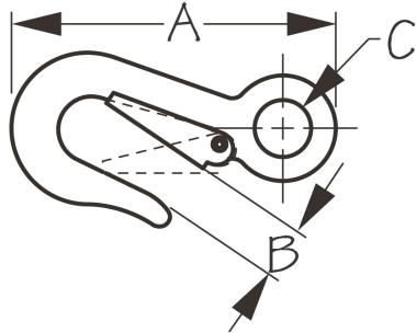 Sea-Dog Galvanized Scissor Hook 3-1/8" L, 9/16" Eye