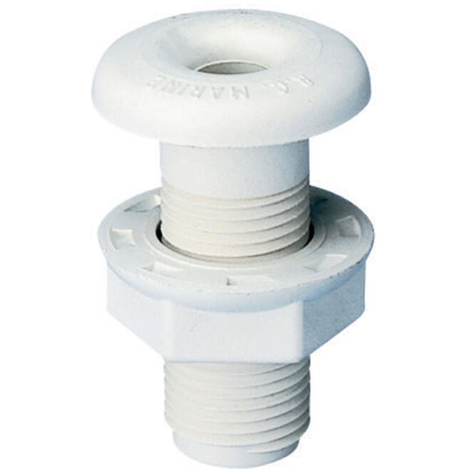 Forespar 906018 CF251 Marelon Full Threaded Mushroom Head Thru Hull w/Nut, White