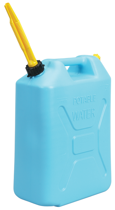 Scepter 4933 Manual Vent Military Style Water Jerry Can w/CRC, 5.3 Gal./20L, Light Blue