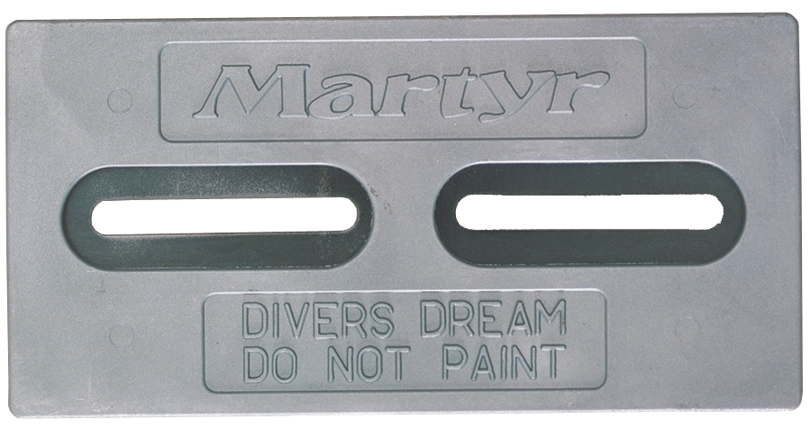 Martyr CMDIVERHA Hull Anode 1" x 6" x 12", Aluminum