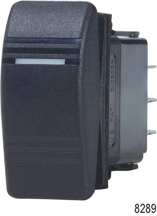 Blue Sea 8289-BSS 8289 Water Resistant Contura III Switch, Black, (On)-Off-On