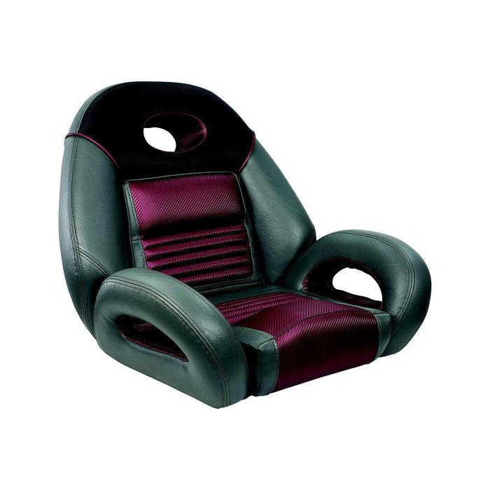 Springfield 1040940-02 Marine Pro Fishing Speed Seat Charcoal/Med. Gray/Burgundy