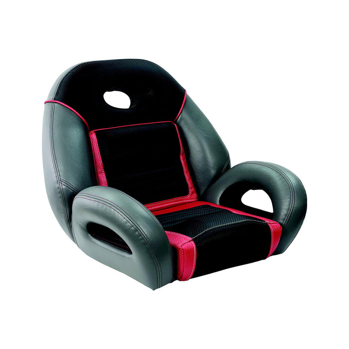 Springfield 1040940-03 Marine Pro Fishing Speed Seat, Charcoal/Med. Gray/Red