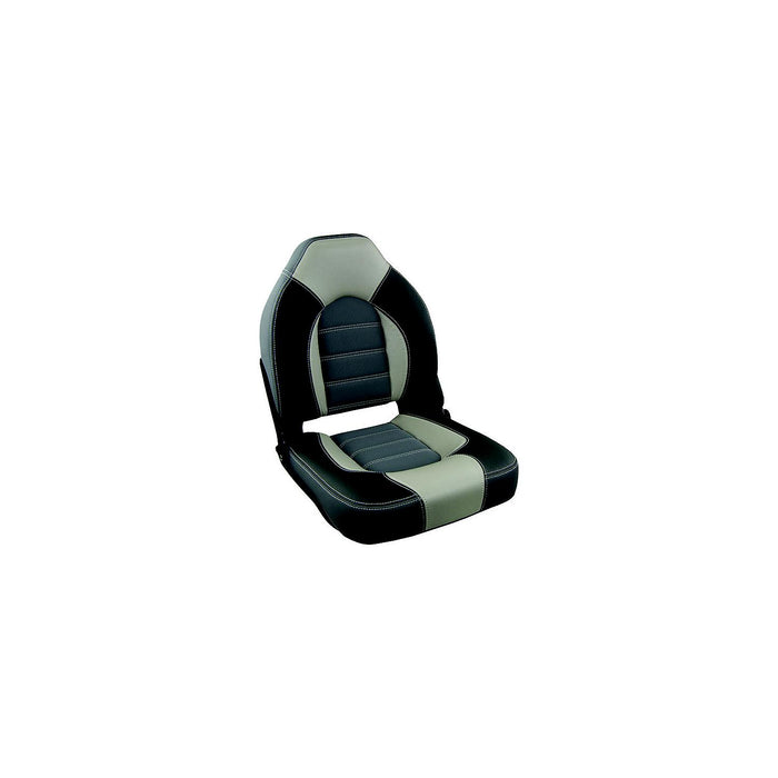 Springfield 1061063-B Skipper Premium High Back Fold Down Seat, Charcoal/Gray