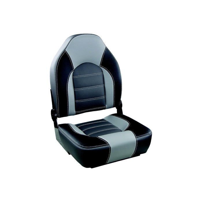 Springfield 1062025-01 Marine Premium Folding High-Back Seat, Gray/Charcoal
