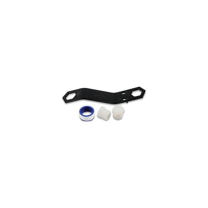 Camco 11633 RV Water Heater Drain Plug Kit (Includes two 1/2-14 NTP Drain Plugs, & Teflon Tape)