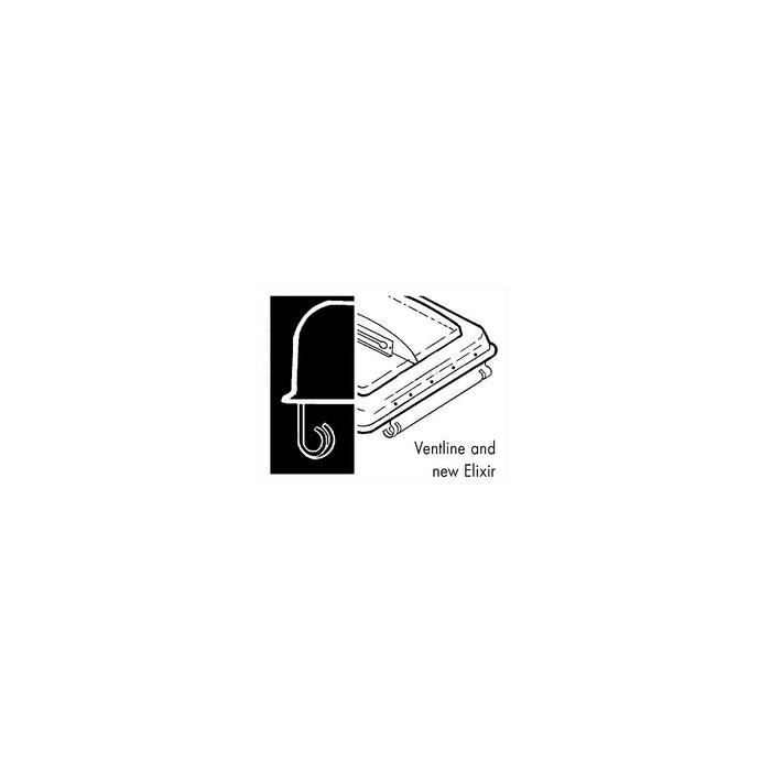 Camco 40161 Unbreakable Polycarbonate Elixer & Ventline Vent Lid 14" x 14", White